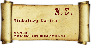 Miskolczy Dorina névjegykártya